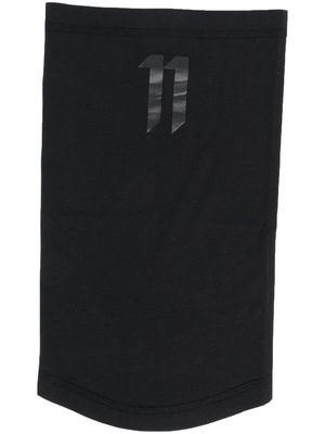 11 By Boris Bidjan Saberi logo-print tube scarf - Black
