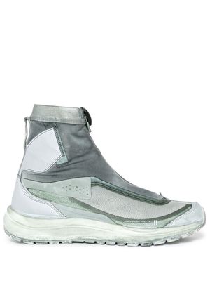 11 By Boris Bidjan Saberi zip-up hi-top sneakers - Green