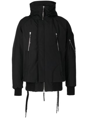 11 By Boris Bidjan Saberi zip-up hooded jacket - Black