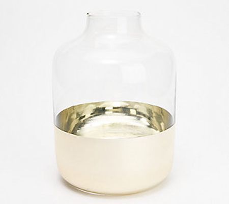 11" Gold Dipped Glass Vase by Lauren McBride