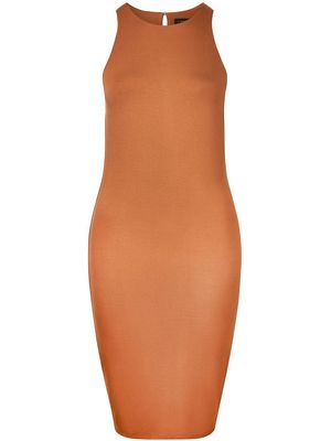 11 Honoré Camille fitted midi dress - Brown