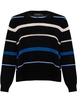 11 Honoré Emily stripe-knit jumper - Black