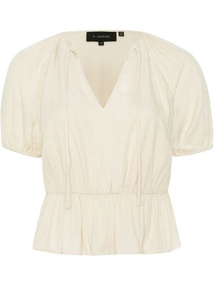 11 Honoré Keke patterned-jacquard blouse - White