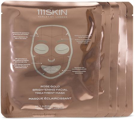 111 Skin Rose Gold Brightening Facial Treatment Mask Set, 5.07 oz