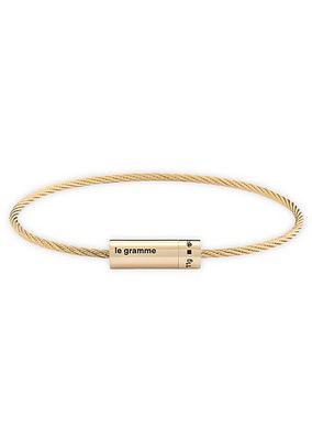 11G Polished 18K Yellow Gold Cable Bracelet