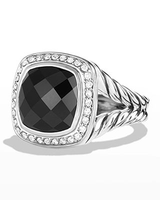 11mm Albion Black Onyx Ring with Diamonds