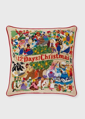 12 Days of Christmas Organic Cotton Pillow