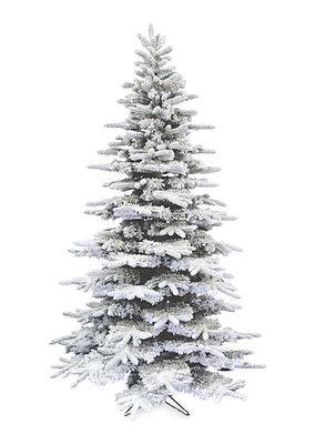 12-Foot Flocked Mountain Pine Christmas Tree