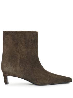 12 STOREEZ 40mm suede ankle boots - Brown