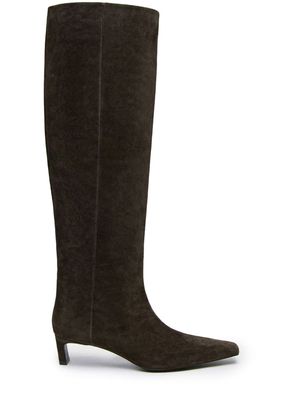 12 STOREEZ 40mm suede knee-high boots - Brown