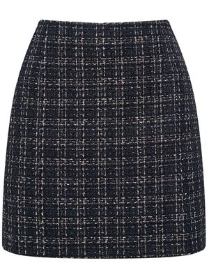 12 STOREEZ A-line tweed miniskirt - Black