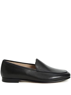 12 STOREEZ almond-toe leather loafers - Black