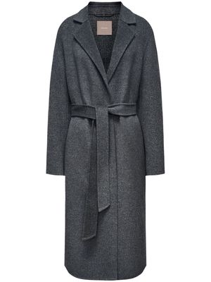 12 STOREEZ belted wool coat - Grey