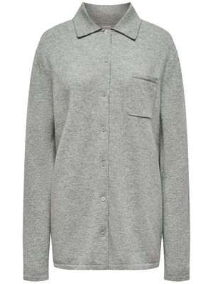 12 STOREEZ button-down cashmere top - Grey