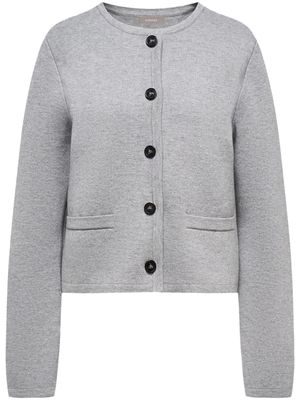 12 STOREEZ button-up cotton-wool cardigan - Grey