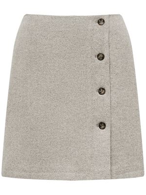 12 STOREEZ button-up mini skirt - Grey