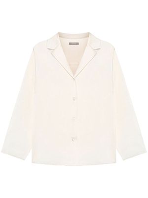 12 STOREEZ button-up silk shirt - White