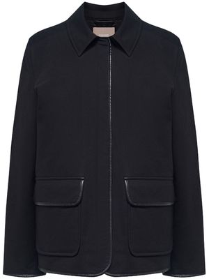 12 STOREEZ classic-collar cotton-blend jacket - Black
