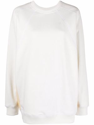 12 STOREEZ cotton-panelled sweatshirt - White