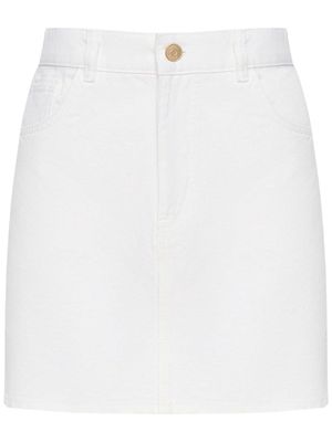12 STOREEZ denim mini skirt - White