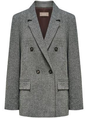 12 STOREEZ double-breasted tailored blazer - Grey