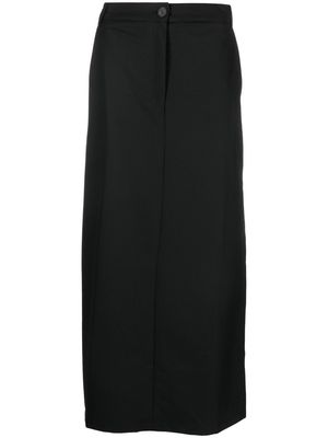 12 STOREEZ Double-slit midi skirt - Black