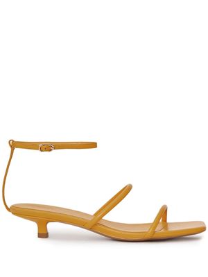 12 STOREEZ double-strap 30mm leather sandals - Yellow