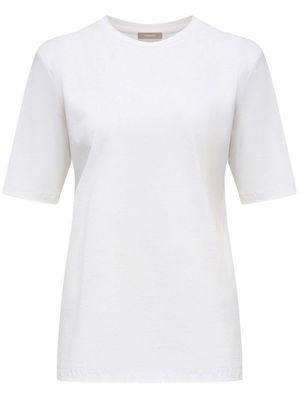12 STOREEZ drop-shoulder cotton T-shirt - White