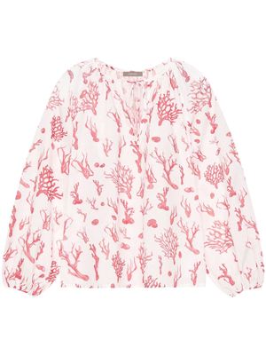 12 STOREEZ graphic-print cotton blouse - Pink