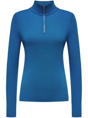 12 STOREEZ half-zip knitted jumper - Blue