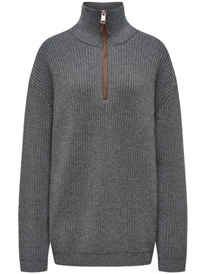 12 STOREEZ half-zip wool blend jumper - Grey