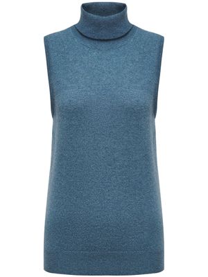 12 STOREEZ high-neck cashmere top - Blue