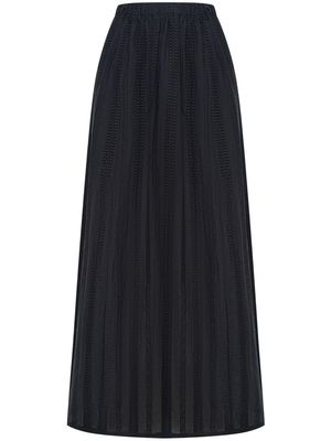 12 STOREEZ high-waist elasticated-waist skirt - Black