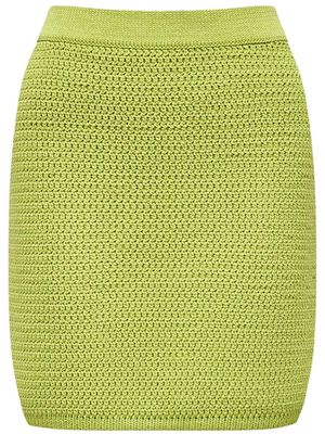 12 STOREEZ high-waist knitted skirt - Green