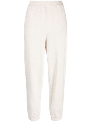 12 STOREEZ high-waist track pants - Grey Ivory Melange