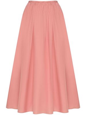 12 STOREEZ high-waisted maxi flared skirt - Pink