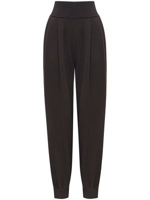12 STOREEZ high-waisted pleated track pants - Brown