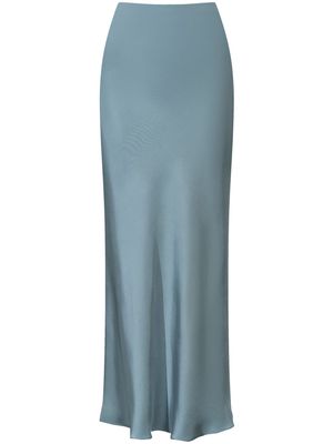 12 STOREEZ high-waisted silk dress - Blue