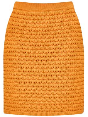 12 STOREEZ knitted mini skirt - Orange