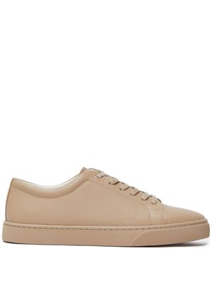 12 STOREEZ lace-up leather sneakers - Neutrals