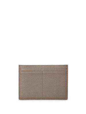 12 STOREEZ large grained texture leather cardholder - Brown