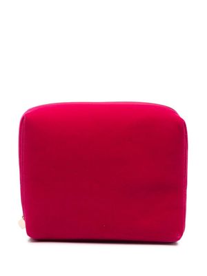 12 STOREEZ large velvet make-up bag - Pink
