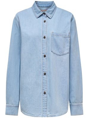 12 STOREEZ light-wash denim shirt - Blue