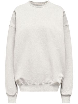 12 STOREEZ logo-embroidered cotton sweatshirt - Neutrals