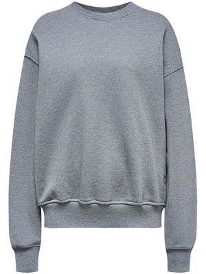 12 STOREEZ logo-embroidered mélange-effect sweatshirt - Grey