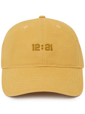 12 STOREEZ logo-patch cotton baseball cap - Yellow