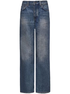 12 STOREEZ logo-patch straight-leg jeans - Blue