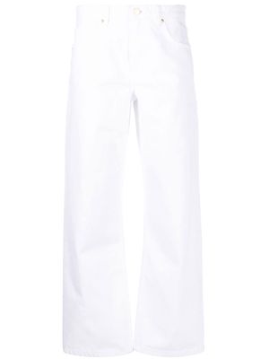 12 STOREEZ logo-patch straight-leg trousers - White