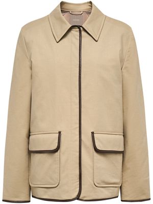 12 STOREEZ long-sleeve cotton-blend jacket - Neutrals