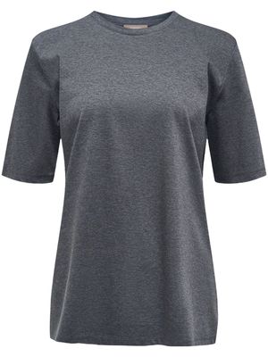 12 STOREEZ mélange-effect cotton T-shirt - Grey
